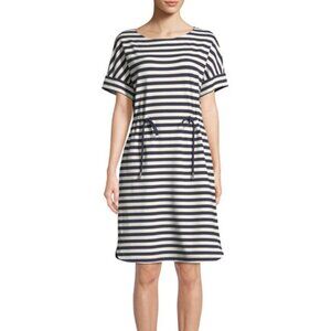 Lafayette 148 Brandon Bedford Striped Drawcord Dress